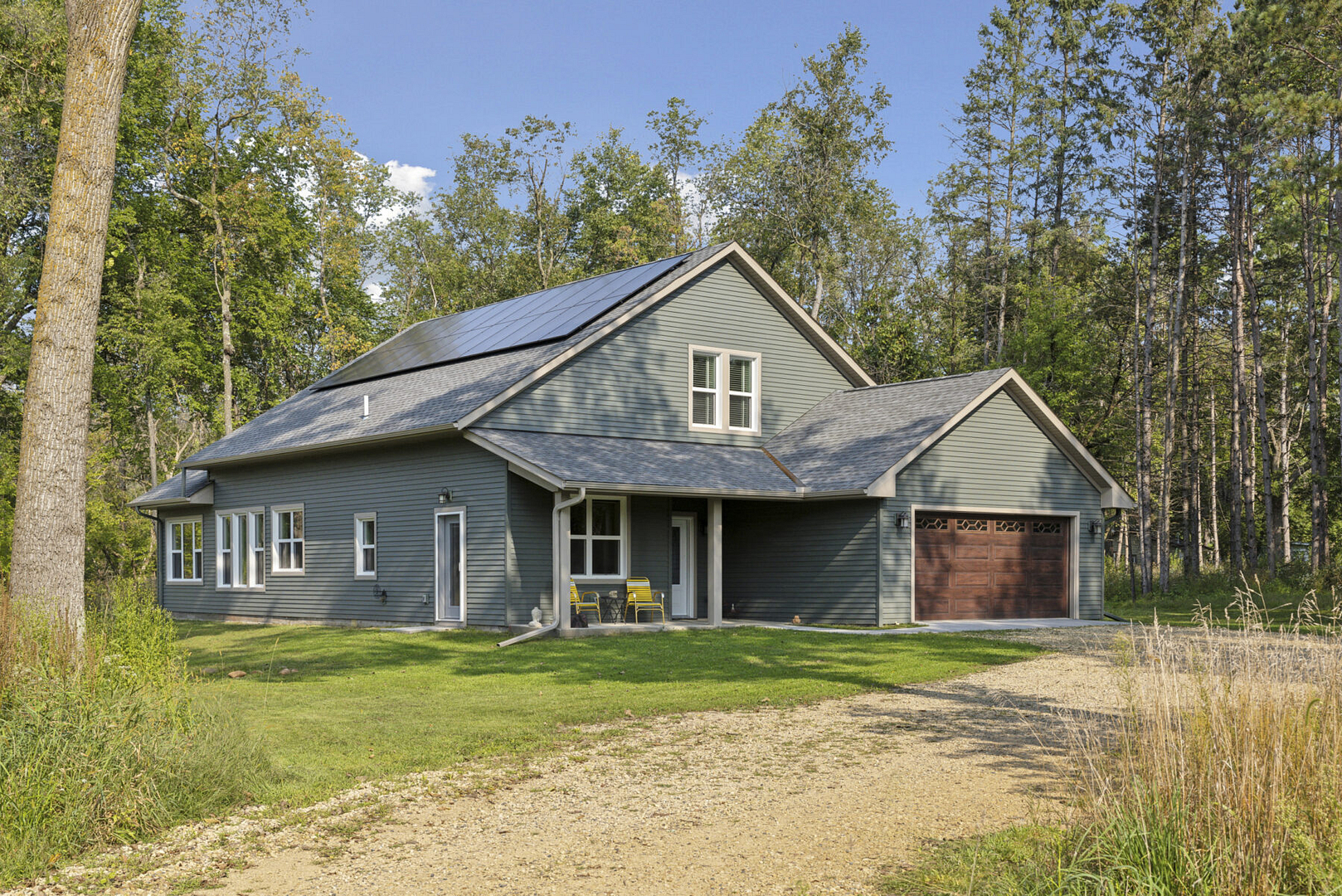 Sustainable home retrofit with solar panels